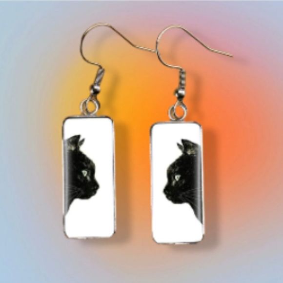 Black Cat Earrings